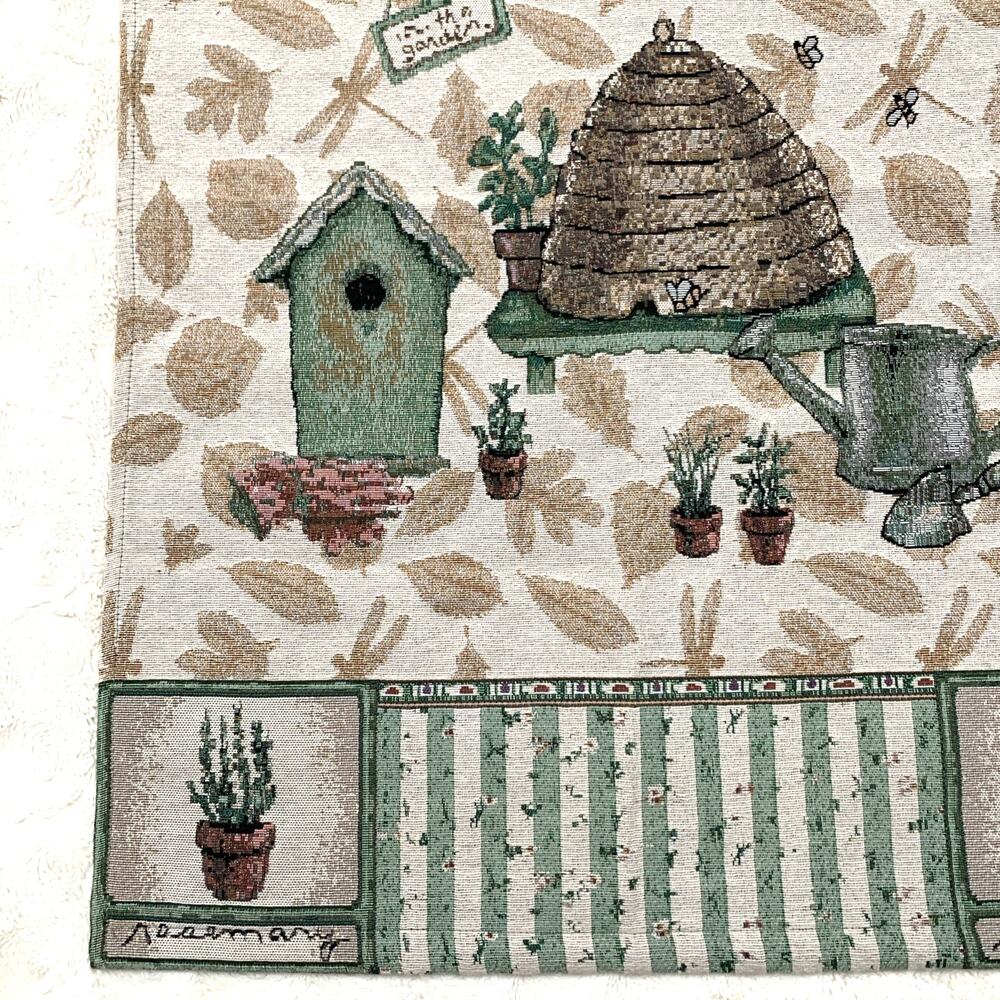 Pfaltzgraff Naturewood Beehive Garden Tapestry Wall Hanging With Rod Iron Rod - Picture 3 of 8
